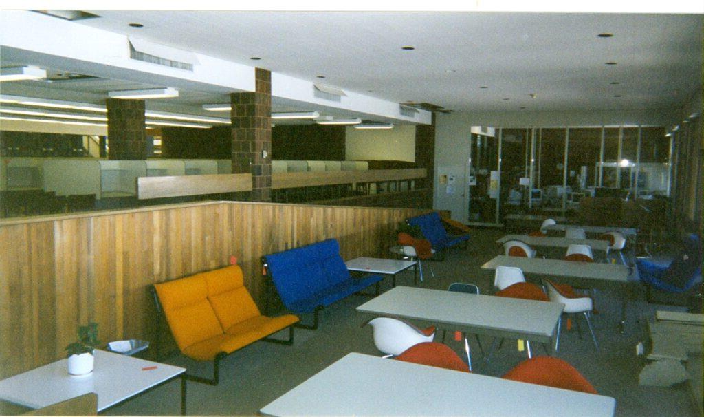 picture of former seating area in library